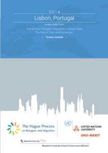 Copyright 2014 The Hague Process on Refugees and Migration ALL RIGHTS RESERVED This report or any portion thereof may not be reproduced or used in any manner whatsoever without the express written permission of the Maas