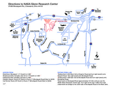 Directions to NASA Glenn Research Center  e Clagu Rd .