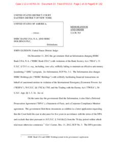 Case 1:12-cr[removed]JG Document 23 Filed[removed]Page 1 of 20 PageID #: 162  UNITED STATES DISTRICT COURT EASTERN DISTRICT OF NEW YORK UNITED STATES OF AMERICA,