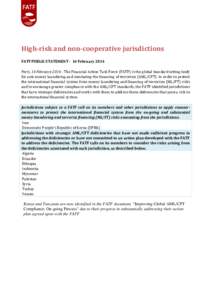 Business / Financial Action Task Force on Money Laundering / Terrorism financing / Economics / Money laundering / Crime / Confiscation / Asia/Pacific Group on Money Laundering / Financial regulation / Tax evasion / Organisation for Economic Co-operation and Development