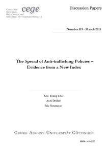 The Spread of Anti-trafficking Policy – Prosecution, Protection and Prevention Evidence from a new Index