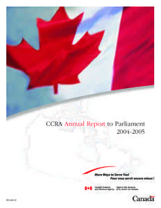 CCRA Annual Report to Parliament[removed]o`QQOR=b  Who We Are