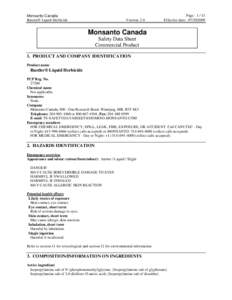 Monsanto Canada Rustler® Liquid Herbicide Version: 2.0  Page: 1 / 11