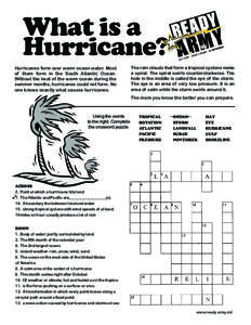 What is a Hurricane? Hurricanes form over warm ocean water. Most of them form in the South Atlantic Ocean. Without the heat of the warm ocean during the summer months, hurricanes could not form. No