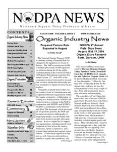 N DPA NEWS Northeast Organic Dairy Producers Alliance