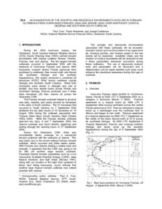 An Examination of the Synoptic and Mesoscale Environments Involved in Tornado Outbreaks from Hurricanes Frances[removed]and Jeanne[removed]over Northeast Coastal Georgia and Southern South Carolina