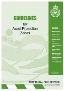 GUIDELINES for Asset Protection Zones  • WHAT IS AN ASSET