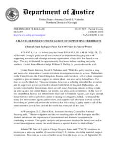 Islam / Syed Haris Ahmed / Islamism / Organized crime / Year of birth missing / Ontario terrorism plot / Ehsanul Sadequee / Lashkar-e-Taiba / Joint Terrorism Task Force / Toronto terrorism case / Islamic terrorism / Terrorism