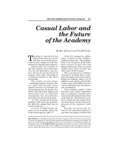 THE NEA HIGHER EDUCATION JOURNAL  107 Casual Labor and the Future