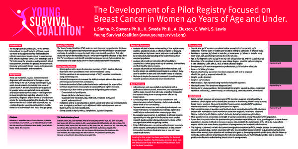 Young Survival Coalition / Risk factors for breast cancer / National Breast Cancer Coalition / Thomas Kolb / Cancer / Breast cancer awareness / Janet Lane-Claypon / Medicine / Oncology / Breast cancer