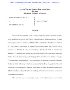 Case 5:11-cvOLG-JES-XR Document 544  FiledPage 1 of 21 In the United States District Court for the