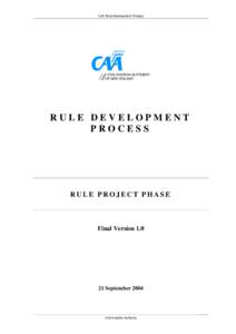 Rule Development Process - Rule Project Phase