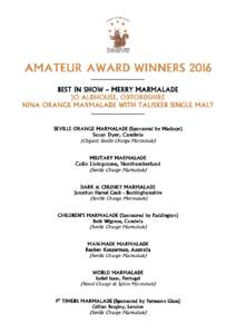 Microsoft Word - MARMALADE AMATEUR AWARDS WINNERS 2016.doc