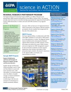 Regional Research Partnership Program Fact Sheet