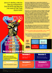 Join us in dealing a decisive blow to neoliberalism! End the WTO and Stop the new wave of Free Trade Agreements!