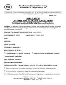 Microsoft Word - MSS Scholarship ApplicationJanuary2015.doc