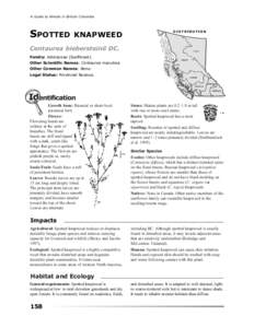 A Guide to Weeds in British Columbia  SPOTTED DISTRIBUTION