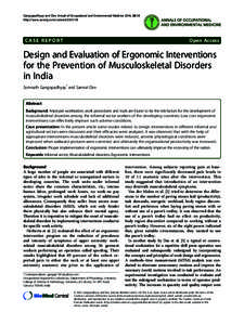 Gangopadhyay and Dev Annals of Occupational and Environmental Medicine 2014, 26:18 http://www.aoemj.com/contentCASE REPORT  Open Access