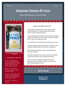 MARCHISSUE # 6 UKRAINE UNDER ATTACK NEWSLETTER ON RUSSIAN OCCUPATION OF CRIMEA