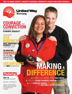 [removed]Annual Report<Winnipeg’s incredible generosity<susan lewis looks forward<  COURAGE CONVICTION AND