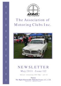 The Association of Motoring Clubs Inc. NEWSLETTER MayIssue 112