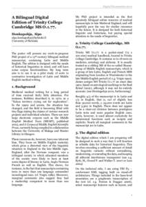 International Corpus of English / Anglo-Norman language / Transcription / Text Encoding Initiative / Linguistics / Applied linguistics / Corpus linguistics