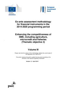 Ex-ante assessment methodology for financial instruments in the[removed]programming period ‘
