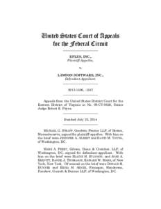 United States Court of Appeals for the Federal Circuit ______________________ EPLUS, INC., Plaintiff-Appellee, v.
