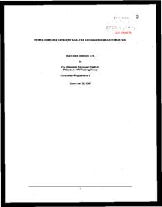 Petroleum Testing Group/Petroleum Coke Revised Summaries