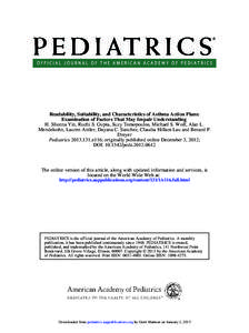 Asthma / Readability / Flesch–Kincaid readability test / Anatomy / Allergy / Health literacy / SMOG / Readability tests / Medicine / Health