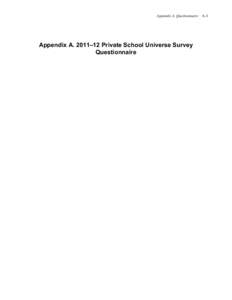 Private School Universe Survey (PSS): Public-Use Data File User’s Manual for School Year 2011–12