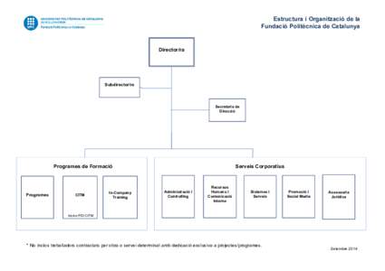 Estructura i Organització de la Fundació Politècnica de Catalunya Director/ra  Subdirector/ra