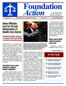 Foundation Action The bi-monthly newsletter of the National Right to Work Legal Defense Foundation, Inc.