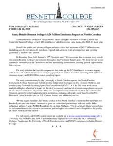 Bennett College / Greensboro /  North Carolina / Bennett / Southern United States / North Carolina / Confederate States of America
