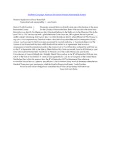 Southern Campaign American Revolution Pension Statements & Rosters Pension Application of Isaac Bates S328 Transcribed and annotated by C. Leon Harris State of North Carolina } Pearsonly apeared Befor me John Everein one