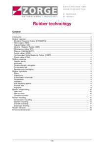 Rubber technology CONTENT Introduction ...................................................................................................................................2 Rubber materials ...............................