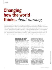 FEATURE  Changing how the world thinks about nursing