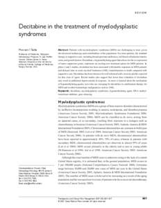 REVIEW  Decitabine in the treatment of myelodysplastic