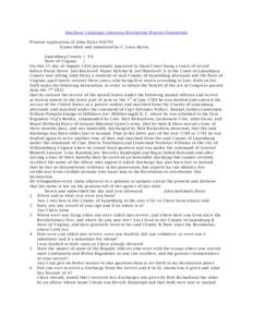 Southern Campaign American Revolution Pension Statements Pension Application of John Dicks S16762 Transcribed and annotated by C. Leon Harris Lunenburg County } S.S. State of Virginia }