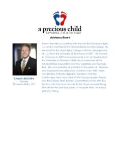 Advisory Board  Shawn McIntire Partner Donelson Barry, LLC