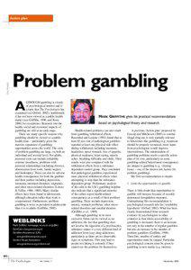 Gambling / GamCare / Gamblers Anonymous / Video game addiction / Casino / Addiction / Online gambling / Ethics / Behavioral addiction / Problem gambling
