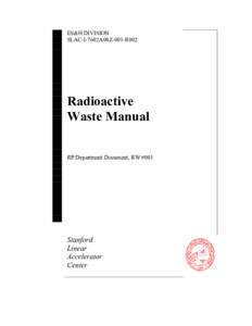 Microsoft Word - Radioactive Waste Manual Rev 2 final.doc
