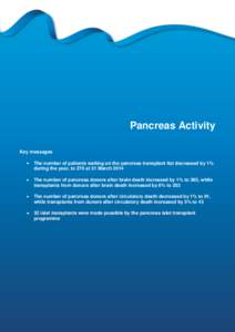 6  Pancreas Activity Pancreas Activity Key messages