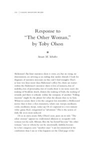 202 | golden handcuffs review  Response to “The Other Woman,” by Toby Olson 