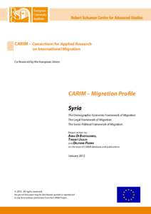 CARIM – Consortium for Applied Research on International Migration Co-financed by the European Union  CARIM – Migration Profile