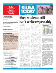 THE NATION’S NEWSPAPER  K-12 Case Study