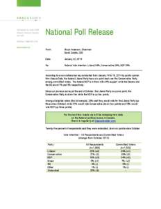 National Poll Release From: