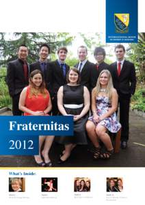 Fraternitas 2012 What’s Inside: PAGE 2 Head of College Review
