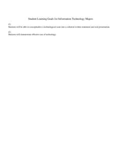 Microsoft Word - Student Learning Objectives for Information Technology Majors.docx