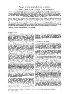 Campbell, K.J.; G. Harper, D. Algar, C.C. Hanson, B.S. Keitt, and S. Robinson. Review of feral cat eradications on islands  Review of feral cat eradications on islands